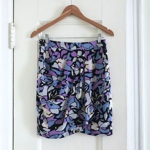 Yumi Kim Floral Print 100% Silk Tulip Skirt